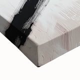 Modern Dining Room Wall Art – Black & White Abstract Canvas