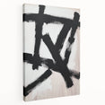 Modern Dining Room Wall Art – Black & White Abstract Canvas