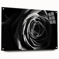 Black & White Rose Wall Art - Modern Monochrome Living Room Décor