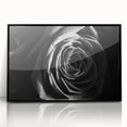 Black & White Rose Wall Art - Modern Monochrome Living Room Décor