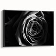 Black & White Rose Wall Art - Modern Monochrome Living Room Décor