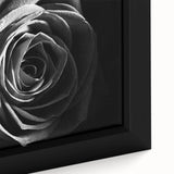 Black & White Rose Wall Art - Modern Monochrome Living Room Décor