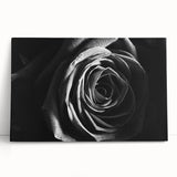 Black & White Rose Wall Art - Modern Monochrome Living Room Décor