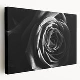 Black & White Rose Wall Art - Modern Monochrome Living Room Décor