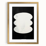 Abstract minimalist wall art framed in gold, showcasing soft pastel colors and geometric shapes, perfect for modern home decor and artistic displays.