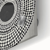 Colorful Abstract Wall Art – Black & White Optical Dot Pattern