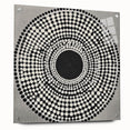 Colorful Abstract Wall Art – Black & White Optical Dot Pattern