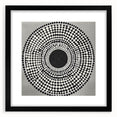 Colorful Abstract Wall Art – Black & White Optical Dot Pattern