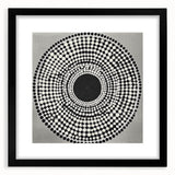 Colorful Abstract Wall Art – Black & White Optical Dot Pattern