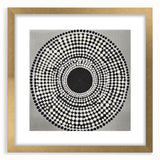 Colorful Abstract Wall Art – Black & White Optical Dot Pattern