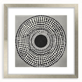 Colorful Abstract Wall Art – Black & White Optical Dot Pattern