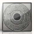 Colorful Abstract Wall Art – Black & White Optical Dot Pattern