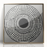 Colorful Abstract Wall Art – Black & White Optical Dot Pattern