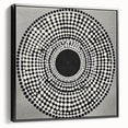 Colorful Abstract Wall Art – Black & White Optical Dot Pattern