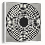 Colorful Abstract Wall Art – Black & White Optical Dot Pattern