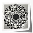 Colorful Abstract Wall Art – Black & White Optical Dot Pattern
