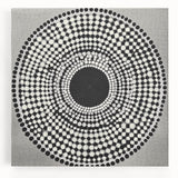 Colorful Abstract Wall Art – Black & White Optical Dot Pattern