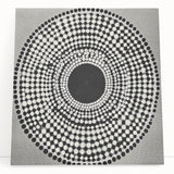 Colorful Abstract Wall Art – Black & White Optical Dot Pattern