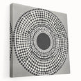 Colorful Abstract Wall Art – Black & White Optical Dot Pattern