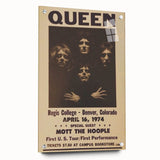 Queen First U.S. Tour 1974 Vintage Poster