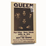 Queen First U.S. Tour 1974 Vintage Poster
