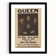 Queen First U.S. Tour 1974 Vintage Poster