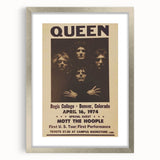 Queen First U.S. Tour 1974 Vintage Poster