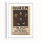 Queen First U.S. Tour 1974 Vintage Poster