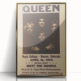 Queen First U.S. Tour 1974 Vintage Poster