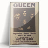 Queen First U.S. Tour 1974 Vintage Poster