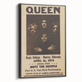 Queen First U.S. Tour 1974 Vintage Poster