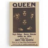 Queen First U.S. Tour 1974 Vintage Poster