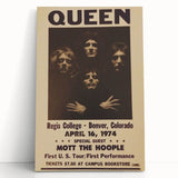 Queen First U.S. Tour 1974 Vintage Poster