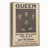 Queen First U.S. Tour 1974 Vintage Poster