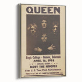 Queen First U.S. Tour 1974 Vintage Poster