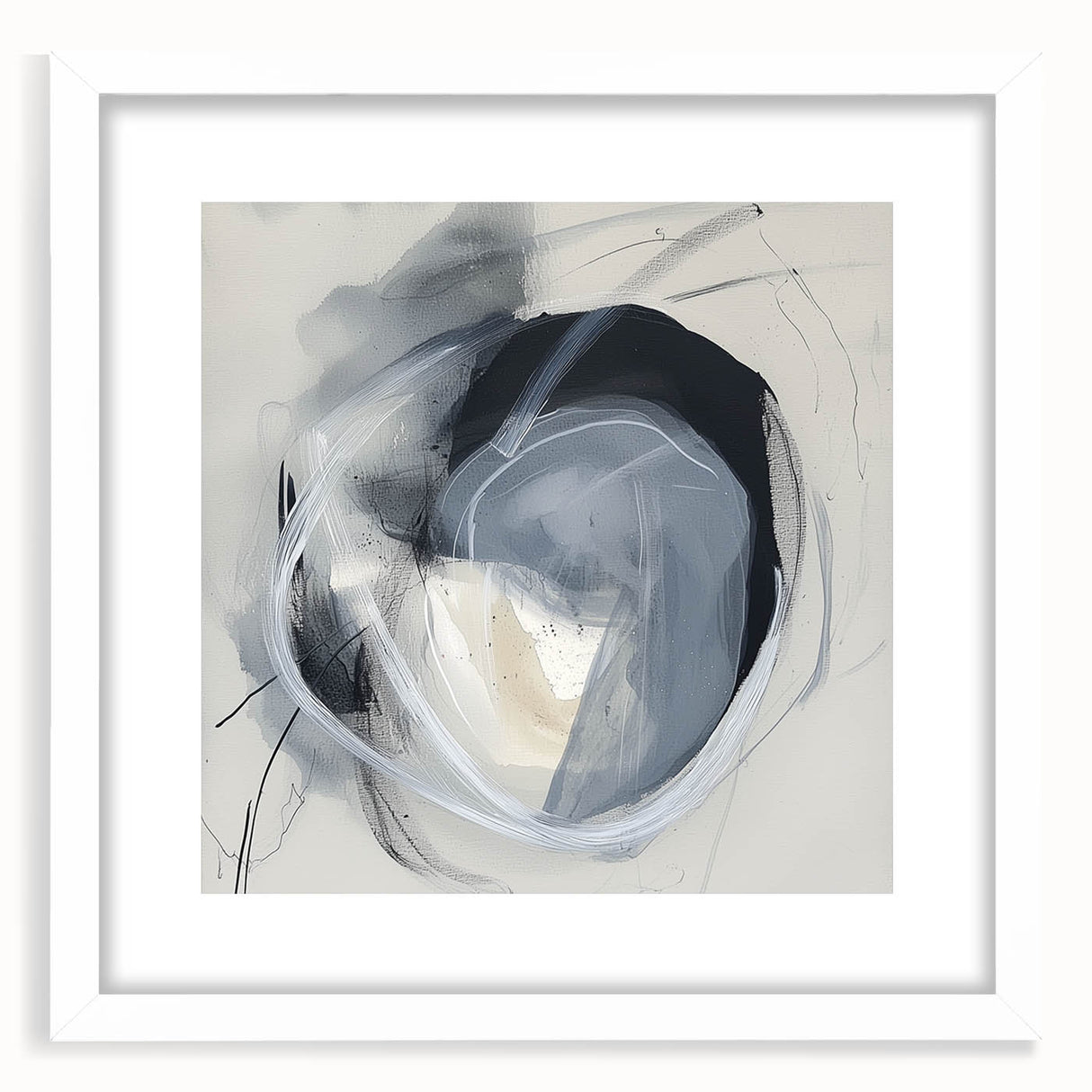 Modern Dining Room Art – Black & Gray Abstract Dining Wall Decor