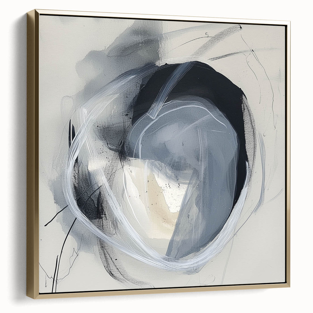 Modern Dining Room Art – Black & Gray Abstract Dining Wall Decor
