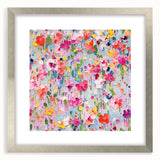 Vibrant Abstract Floral Wall Art - Colorful Living Room Canvas