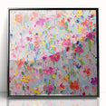 Vibrant Abstract Floral Wall Art - Colorful Living Room Canvas