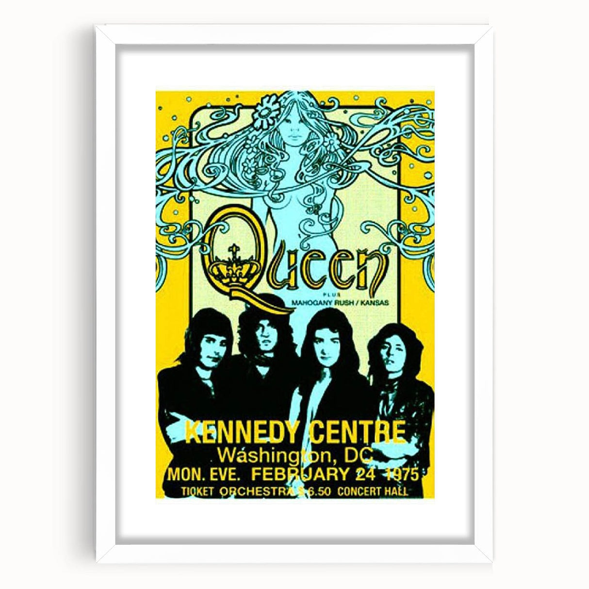 Queen 1975 Kennedy Centre Concert Poster – Washington D.C.