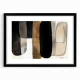 Contemporary Dining Room Wall Art – Black & Brown Abstract Print