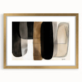 Contemporary Dining Room Wall Art – Black & Brown Abstract Print