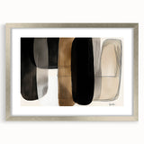 Contemporary Dining Room Wall Art – Black & Brown Abstract Print