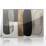 Contemporary Dining Room Wall Art – Black & Brown Abstract Print