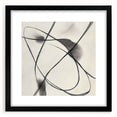 Modern Abstract Wall Art – Dynamic Charcoal Linework on Beige
