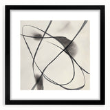 Modern Abstract Wall Art – Dynamic Charcoal Linework on Beige