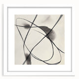 Modern Abstract Wall Art – Dynamic Charcoal Linework on Beige