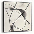Modern Abstract Wall Art – Dynamic Charcoal Linework on Beige