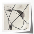 Modern Abstract Wall Art – Dynamic Charcoal Linework on Beige