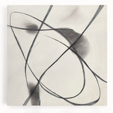 Modern Abstract Wall Art – Dynamic Charcoal Linework on Beige